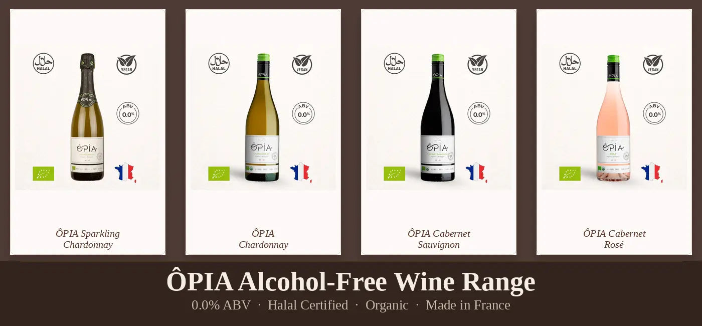 ÔPIA Alcohol-Free Wine Range - Halal Certified