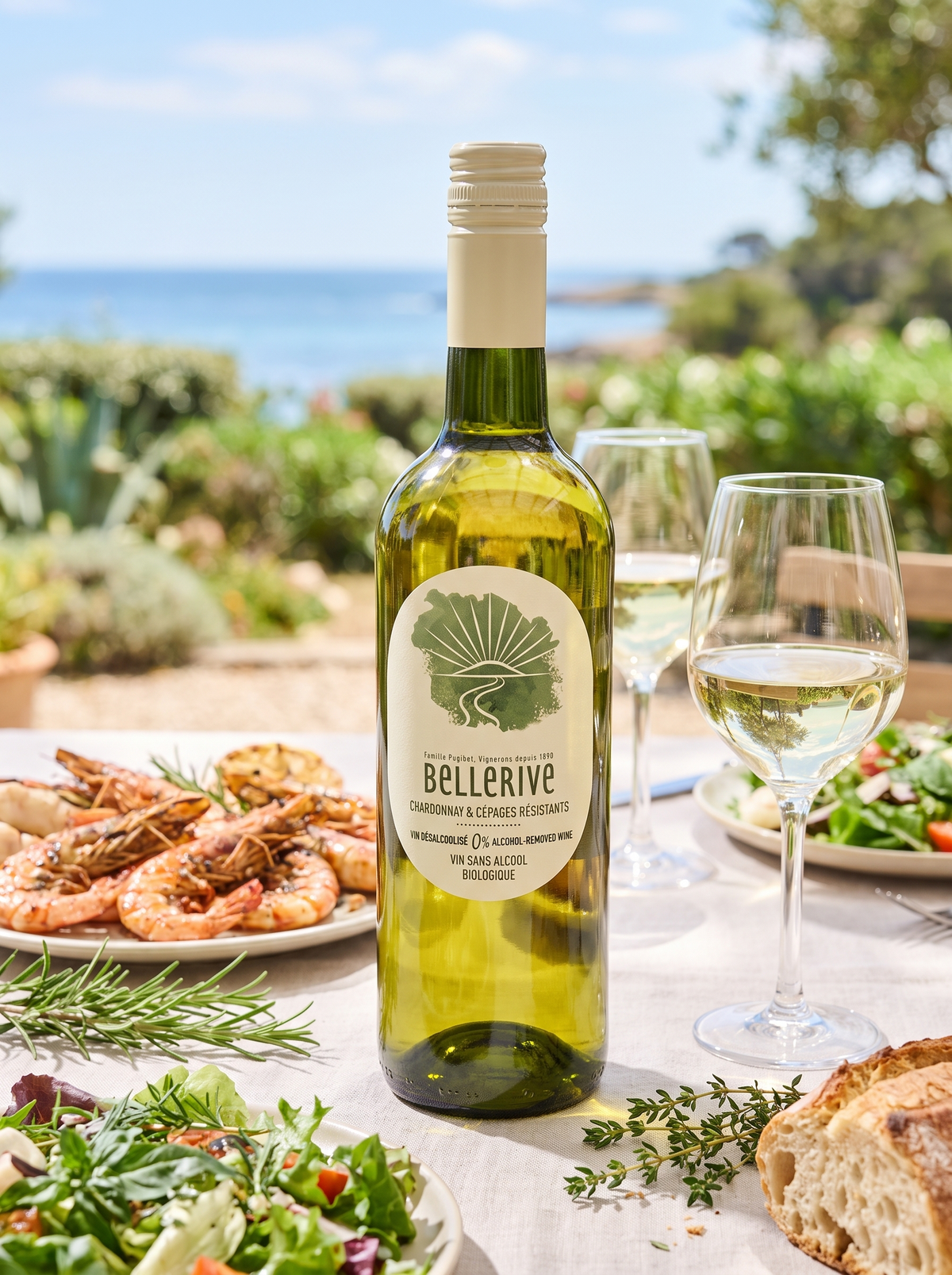 Bellerive Bio-Organic Chardonnay Alcohol Free White Wine 0.0% 750ml Bellerive