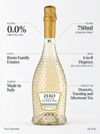 Bosio Zero Sparkling Bianco Alcohol Free White Sparkling Wine 0.0% 750ml Bosio Zero