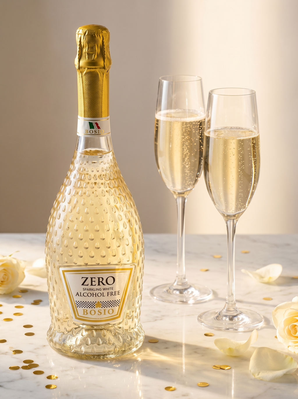 Bosio Zero Sparkling Bianco Alcohol Free White Sparkling Wine 0.0% 750ml Bosio Zero