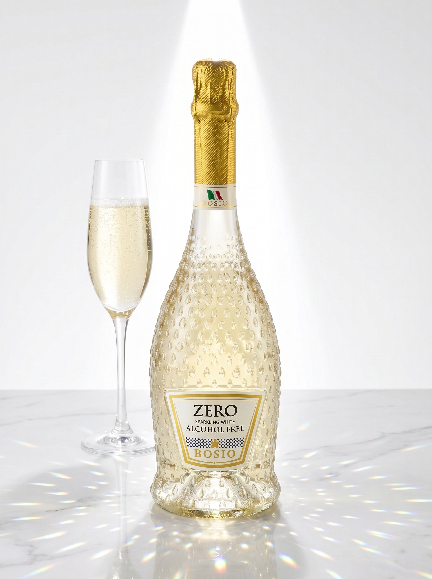 Bosio Zero Sparkling Bianco Alcohol Free White Sparkling Wine 0.0% 750ml Bosio Zero