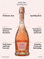 Bosio Zero Sparkling Rosé Alcohol Free Sparkling Wine 0.0% 750ml Bosio Zero