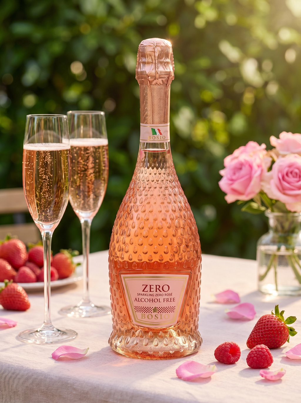 Bosio Zero Sparkling Rosé Alcohol Free Sparkling Wine 0.0% 750ml Bosio Zero