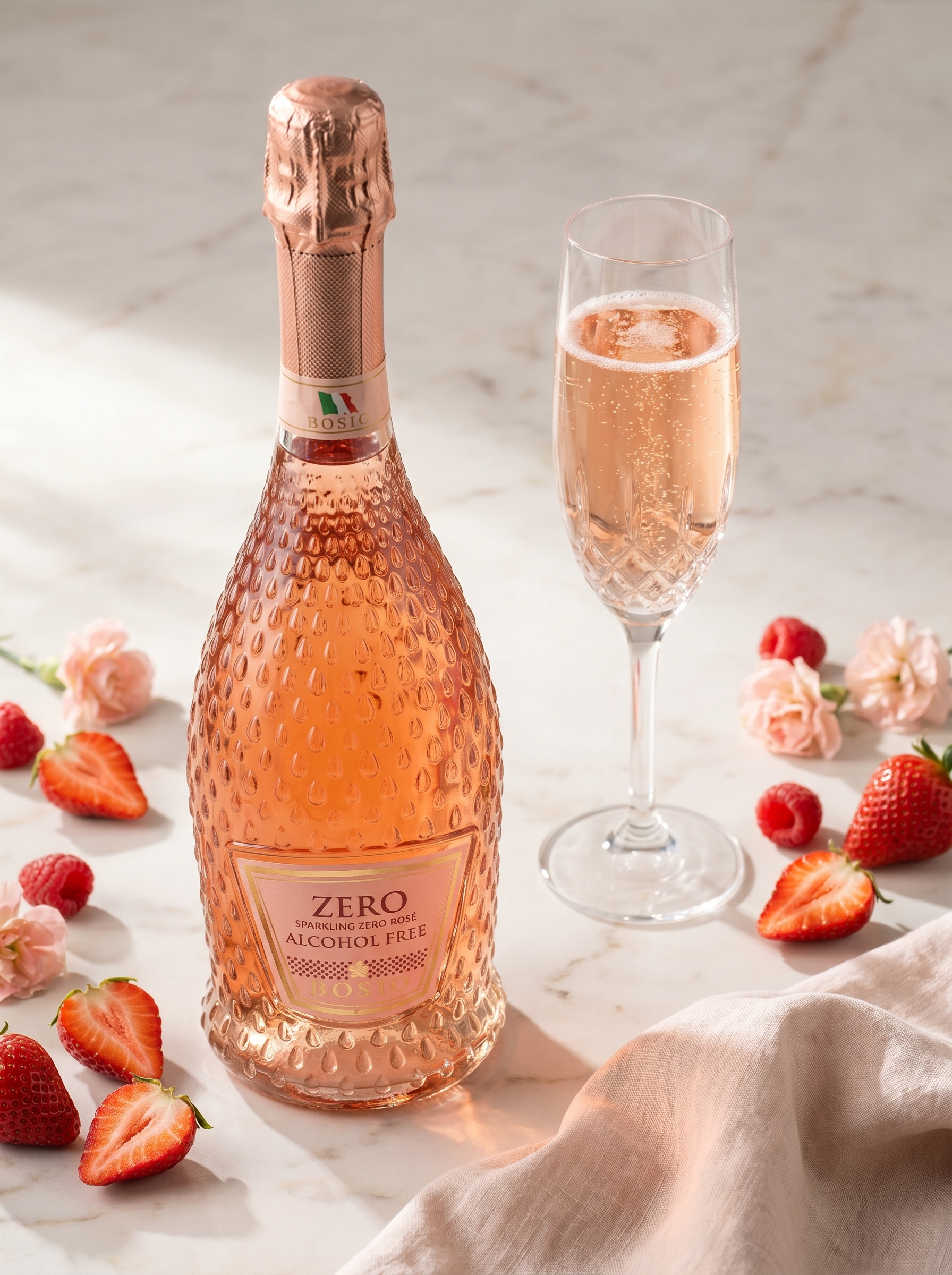 Bosio Zero Sparkling Rosé Alcohol Free Sparkling Wine 0.0% 750ml Bosio Zero