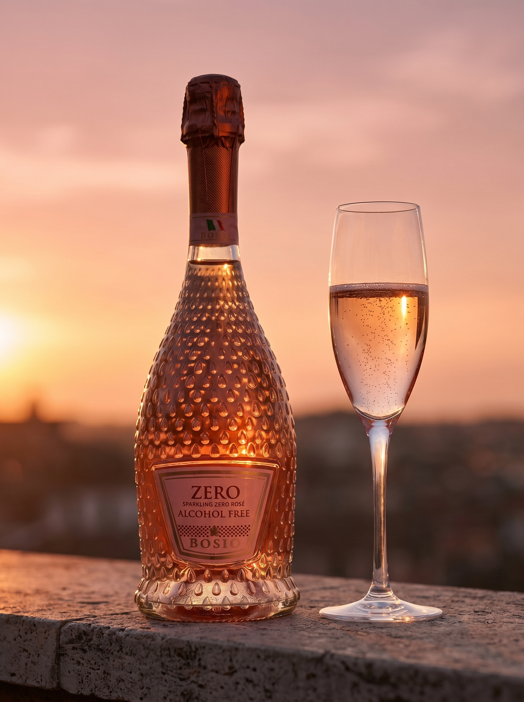 Bosio Zero Sparkling Rosé Alcohol Free Sparkling Wine 0.0% 750ml Bosio Zero