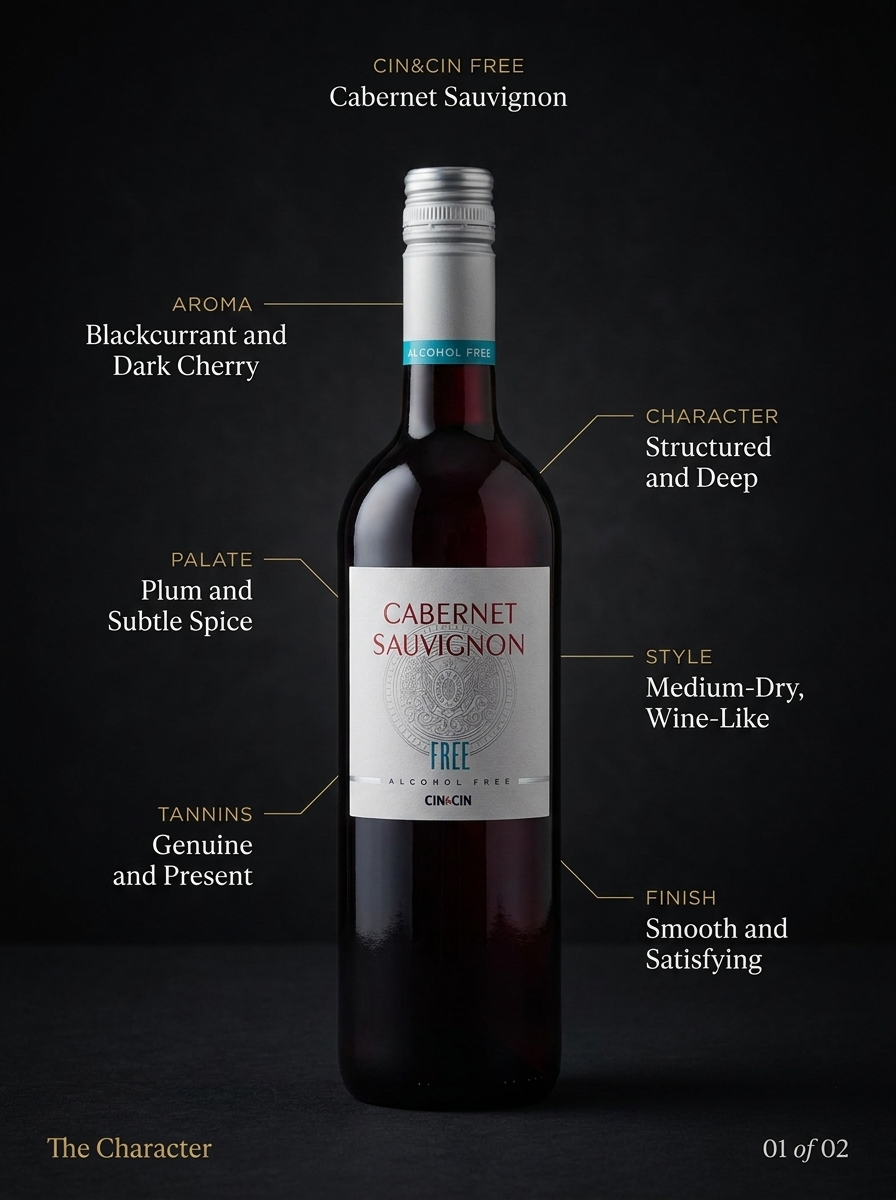 Cin&Cin FREE Cabernet Sauvignon Alcohol Free Red Wine 0.0% 750ml Cin&Cin