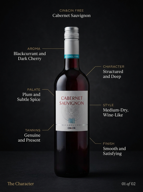 Cin&Cin FREE Cabernet Sauvignon Alcohol Free Red Wine 0.0% 750ml Cin&Cin