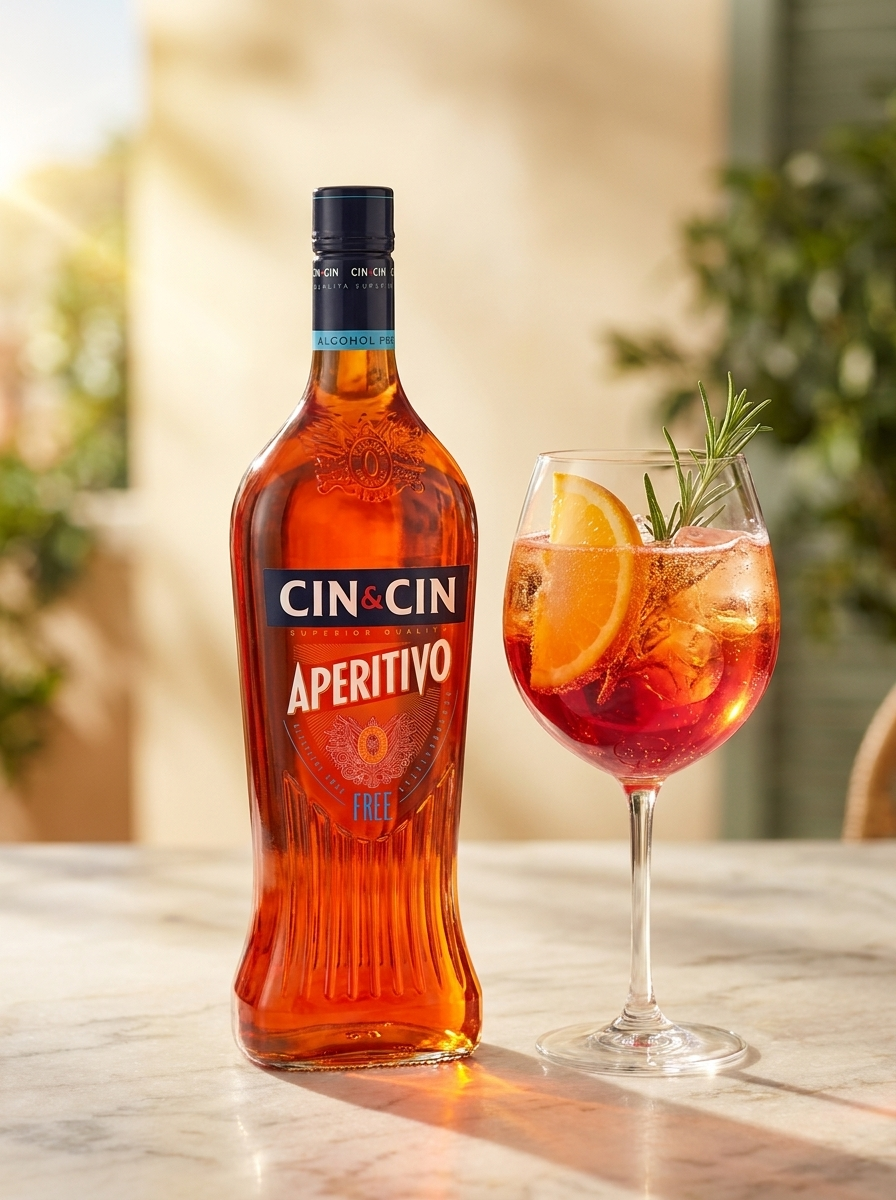 CIN&CIN Aperitivo Alcohol Free Italian Aperitif 0.0% 1L Cin&Cin
