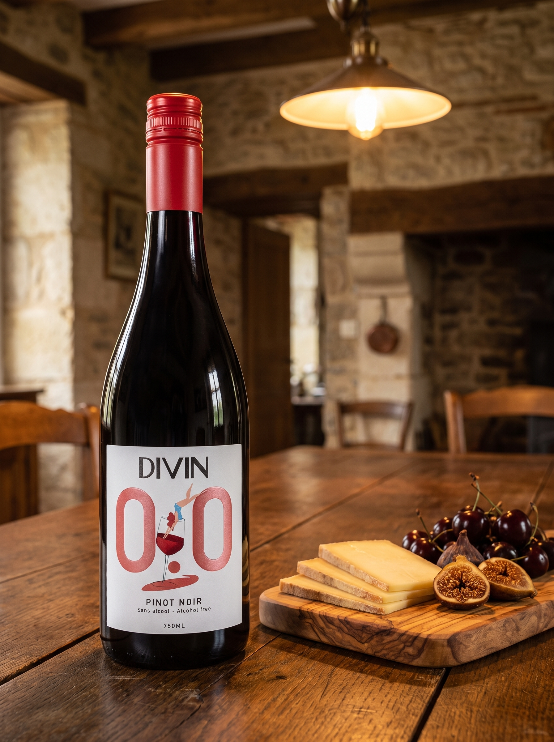 DIVIN Pinot Noir Alcohol Free Red Wine 0.0% 750ml DIVIN