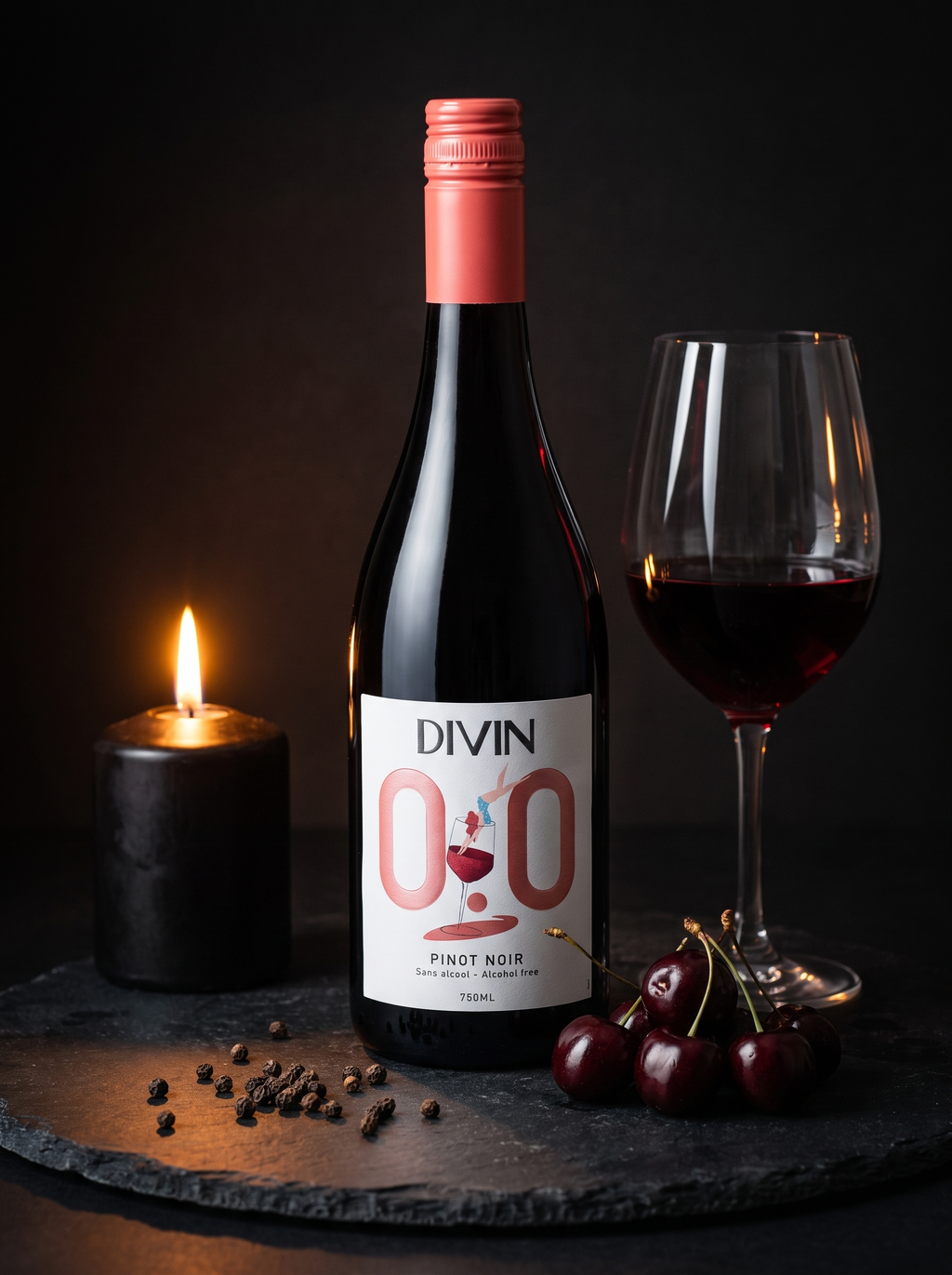 DIVIN Pinot Noir Alcohol Free Red Wine 0.0% 750ml DIVIN