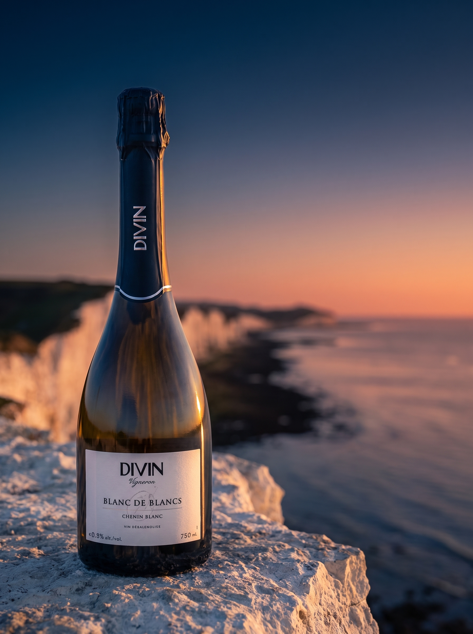 Divin Vigneron Blanc de Blancs De-Alcoholised Sparkling White Wine <0.5% 750ml DIVIN
