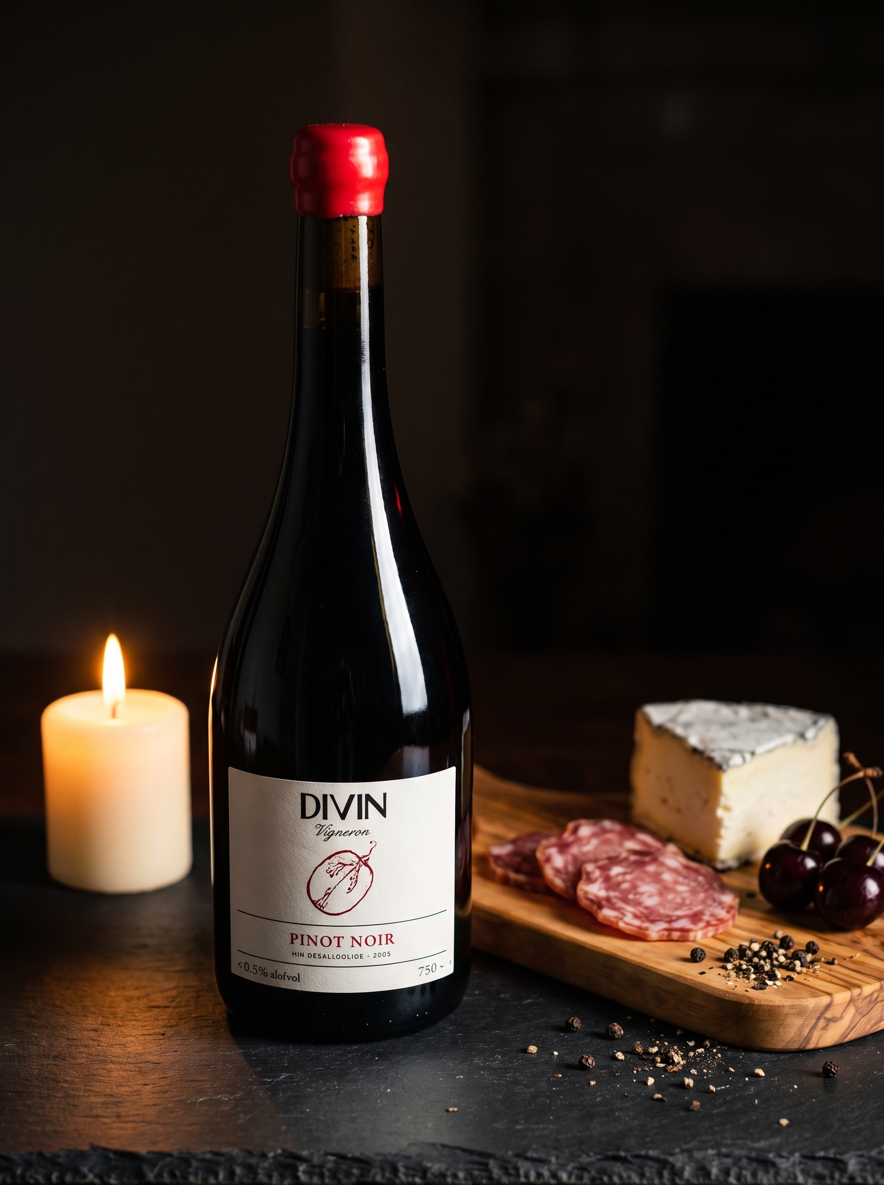 Divin Vigneron Pinot Noir De-Alcoholised Red Wine <0.5% 750ml DIVIN