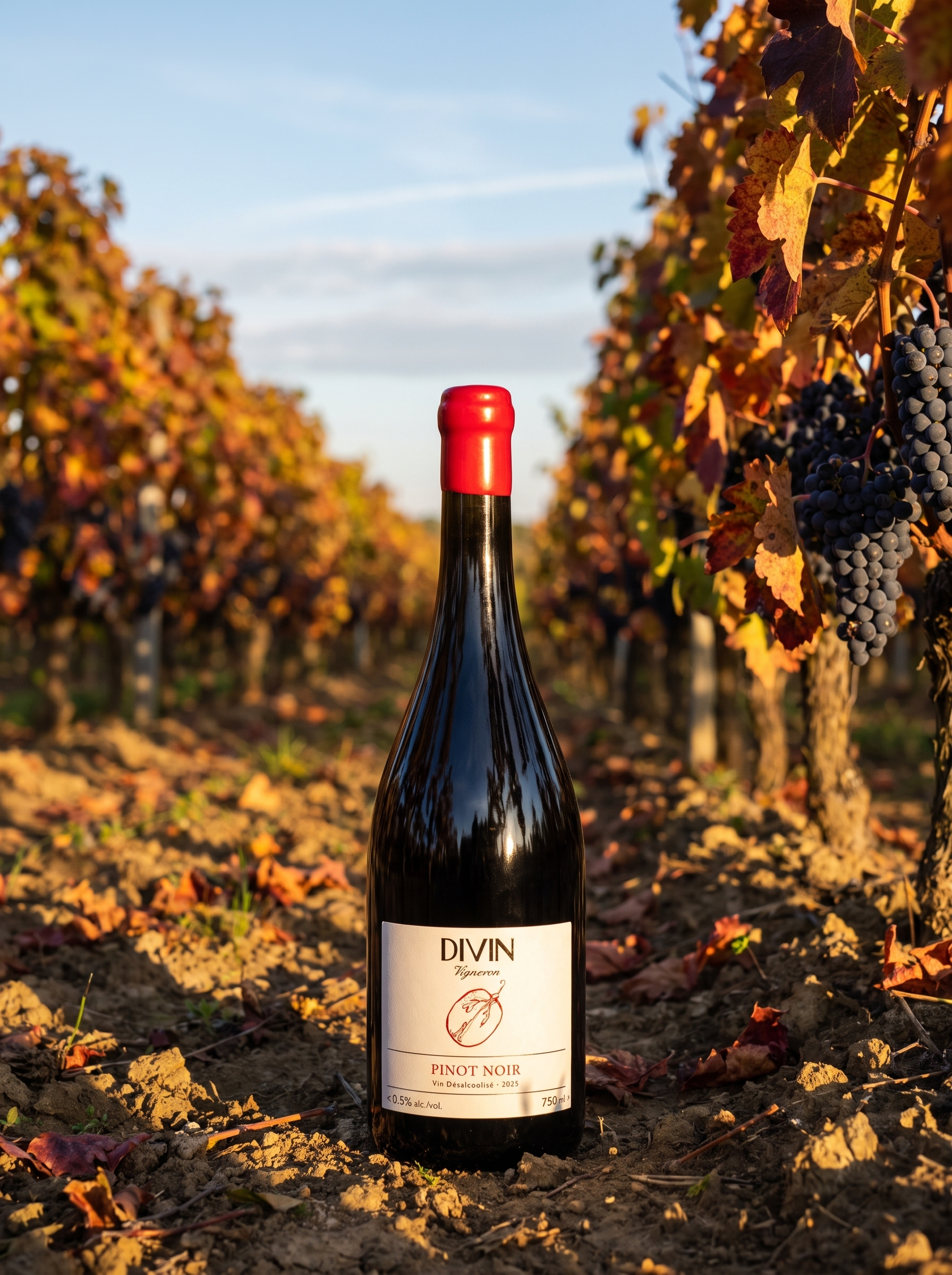 Divin Vigneron Pinot Noir De-Alcoholised Red Wine <0.5% 750ml DIVIN