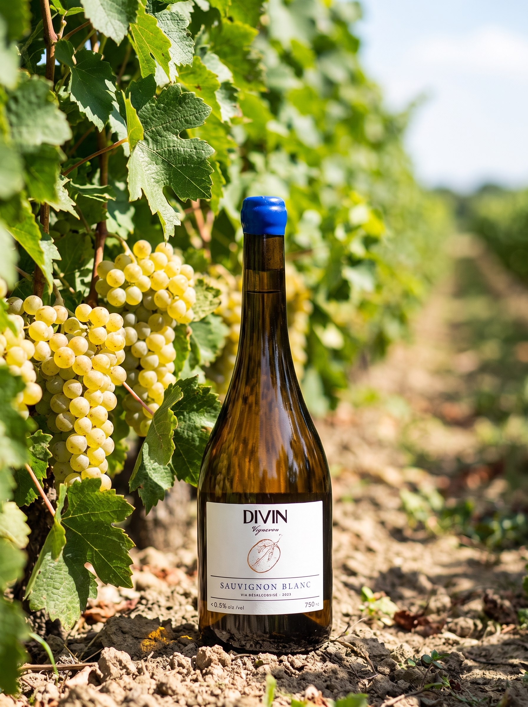 Divin Vigneron Sauvignon Blanc De-Alcoholised White Wine <0.5% 750ml DIVIN