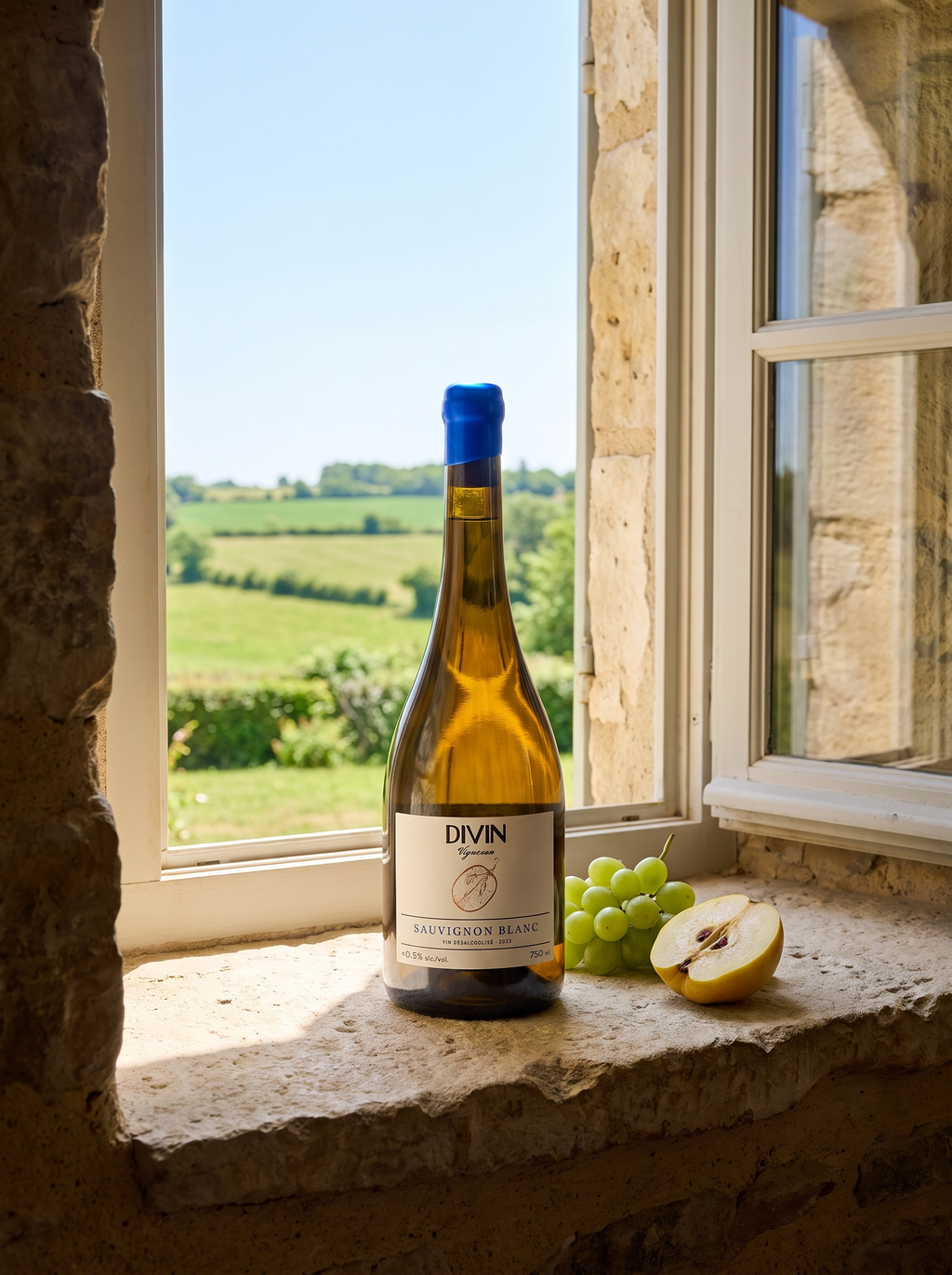 Divin Vigneron Sauvignon Blanc De-Alcoholised White Wine <0.5% 750ml DIVIN