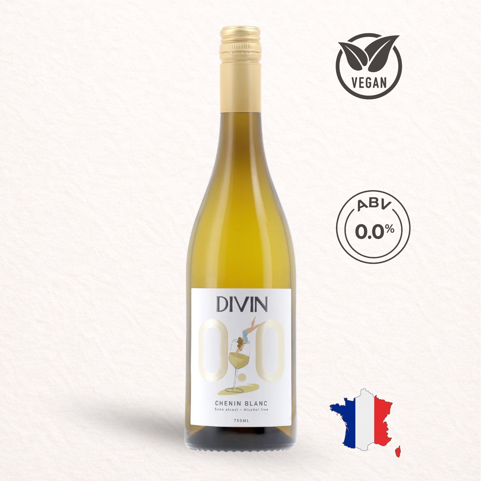 DIVIN Chenin Blanc Alcohol Free White Wine 0.0% 750ml DIVIN