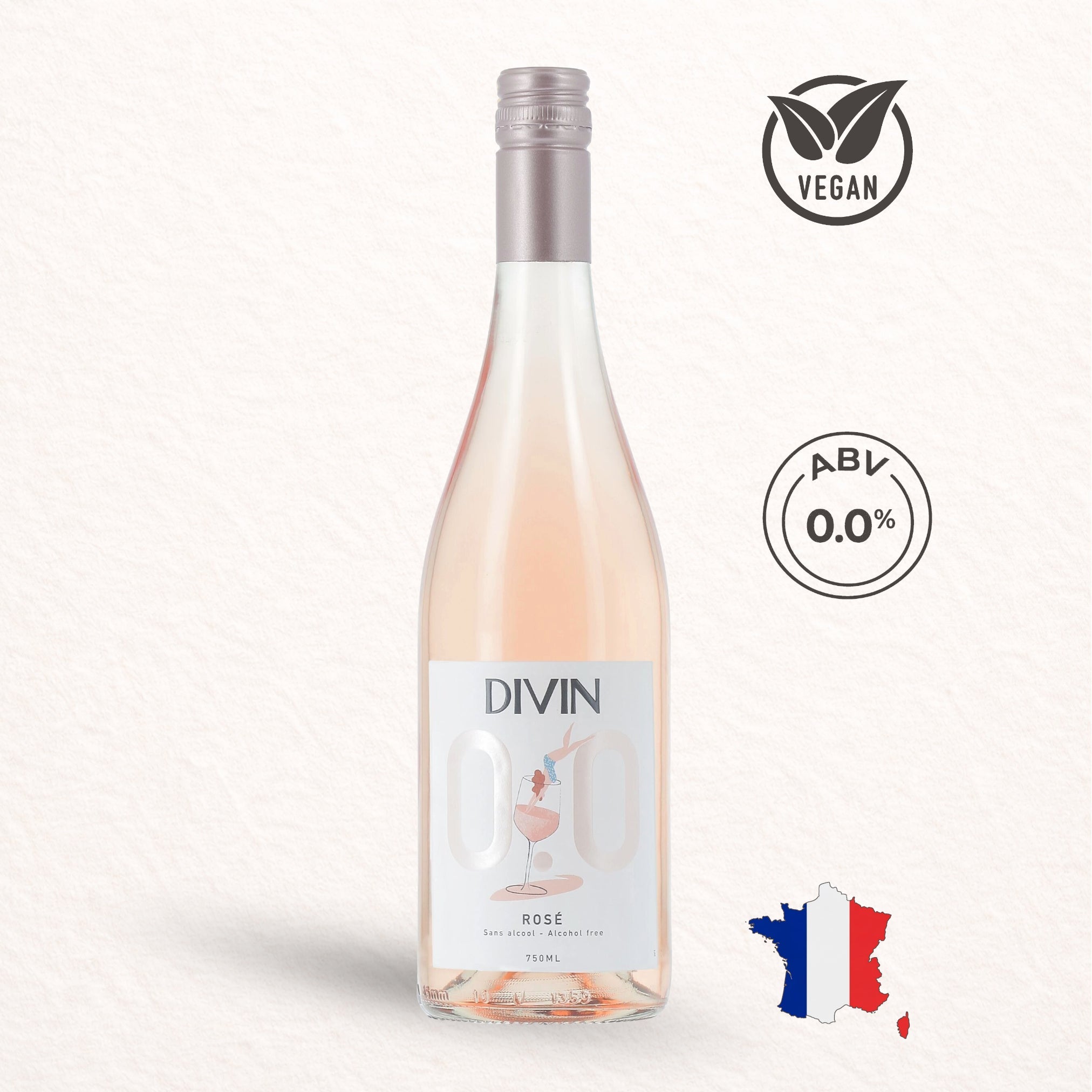 DIVIN Rosé Alcohol Free Wine 0.0% 750ml DIVIN