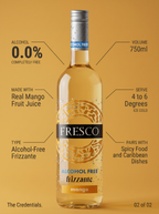 Fresco Frizzante Mango Alcohol Free Sparkling Wine 0.0% 750ml Fresco