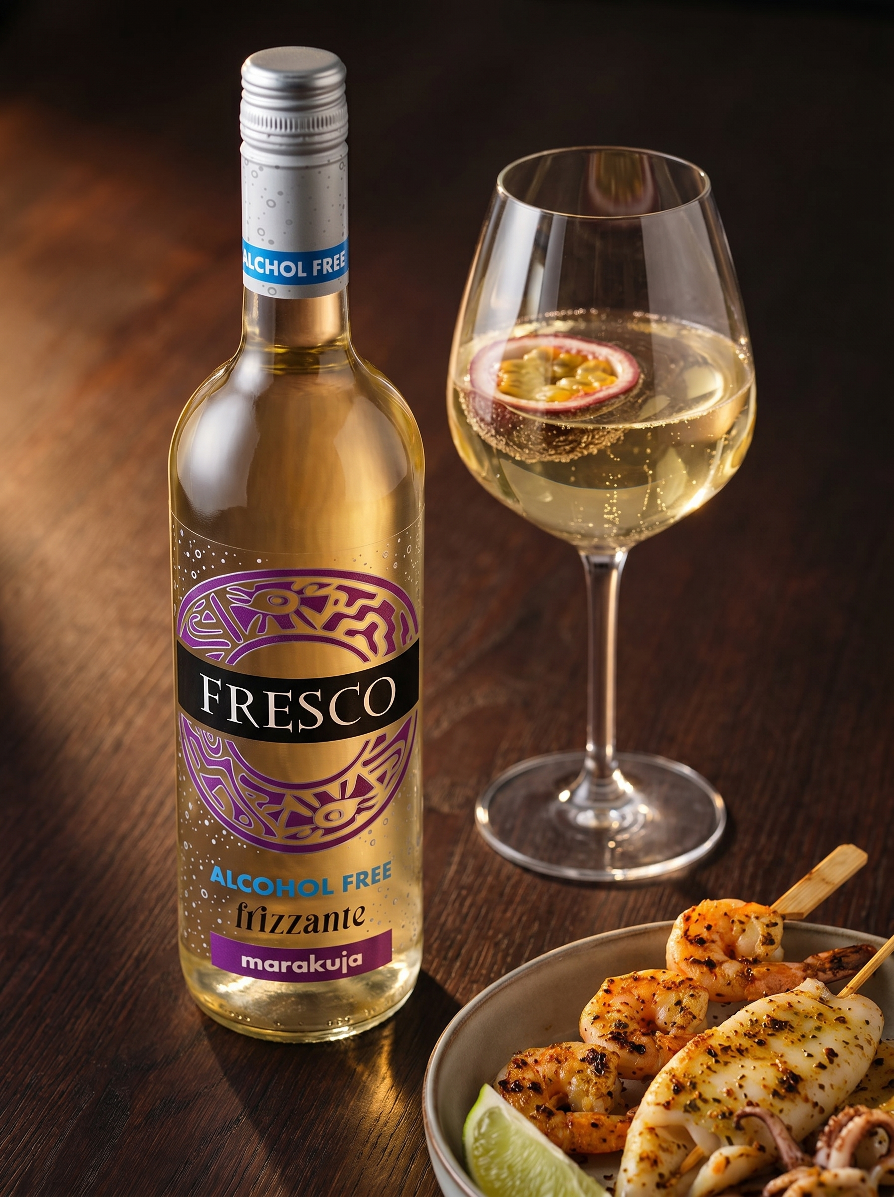 Fresco Frizzante Passion Fruit Alcohol Free Sparkling Wine 0.0% 750ml Fresco