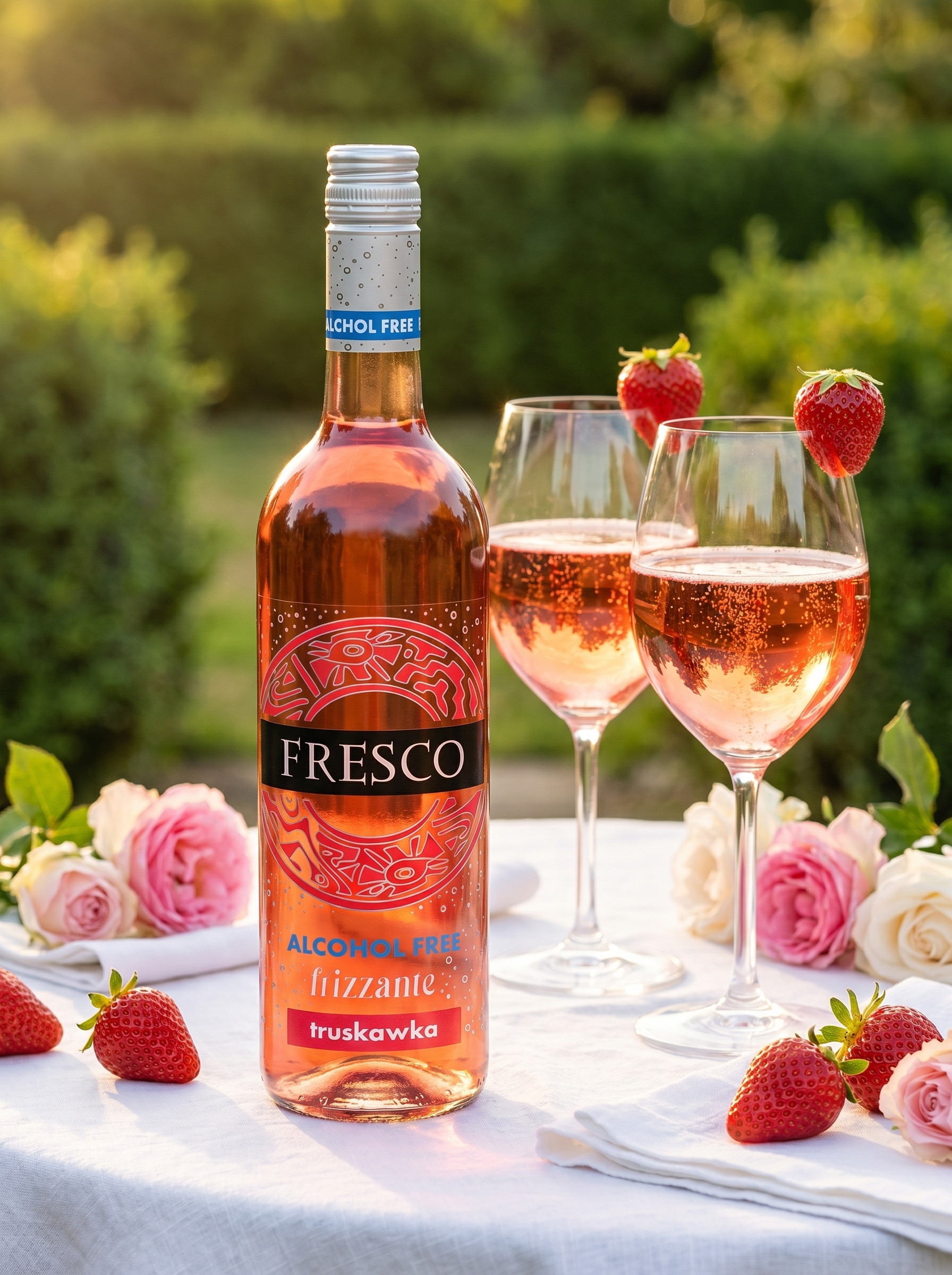 Fresco Frizzante Strawberry Alcohol Free Sparkling Wine 0.0% 750ml Fresco