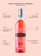 Fresco Frizzante Wild Strawberry Alcohol Free Sparkling Wine 0.0% 750ml Fresco