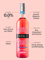 Fresco Frizzante Wild Strawberry Alcohol Free Sparkling Wine 0.0% 750ml Fresco