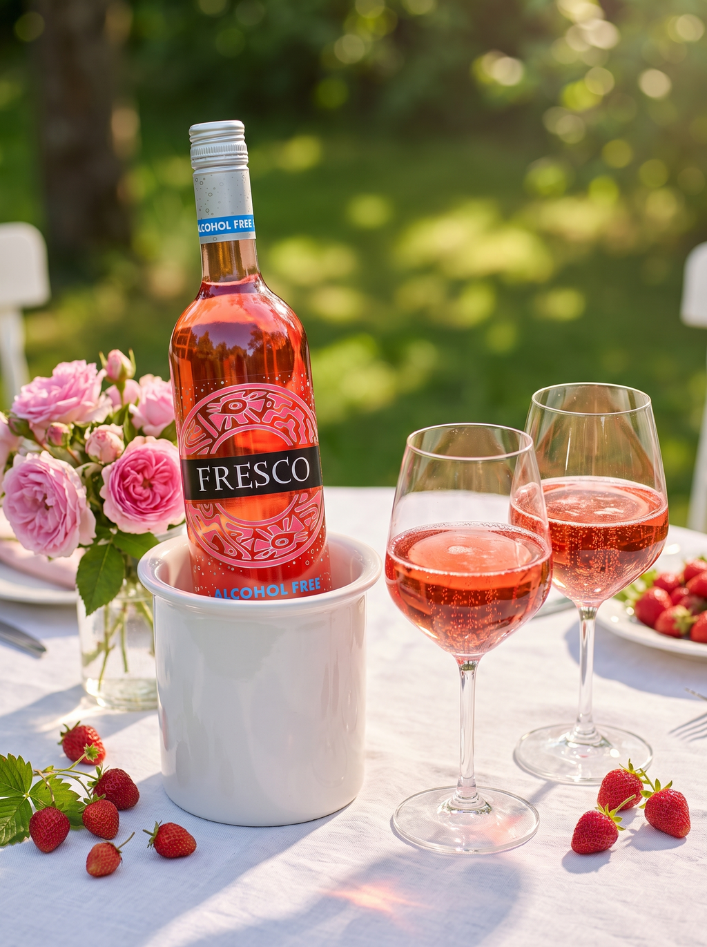 Fresco Frizzante Wild Strawberry Alcohol Free Sparkling Wine 0.0% 750ml Fresco