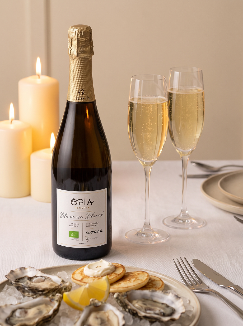 ÔPIA® Blanc de Blancs Organic Alcohol Free Sparkling Wine 0.0% 750ml OPIA