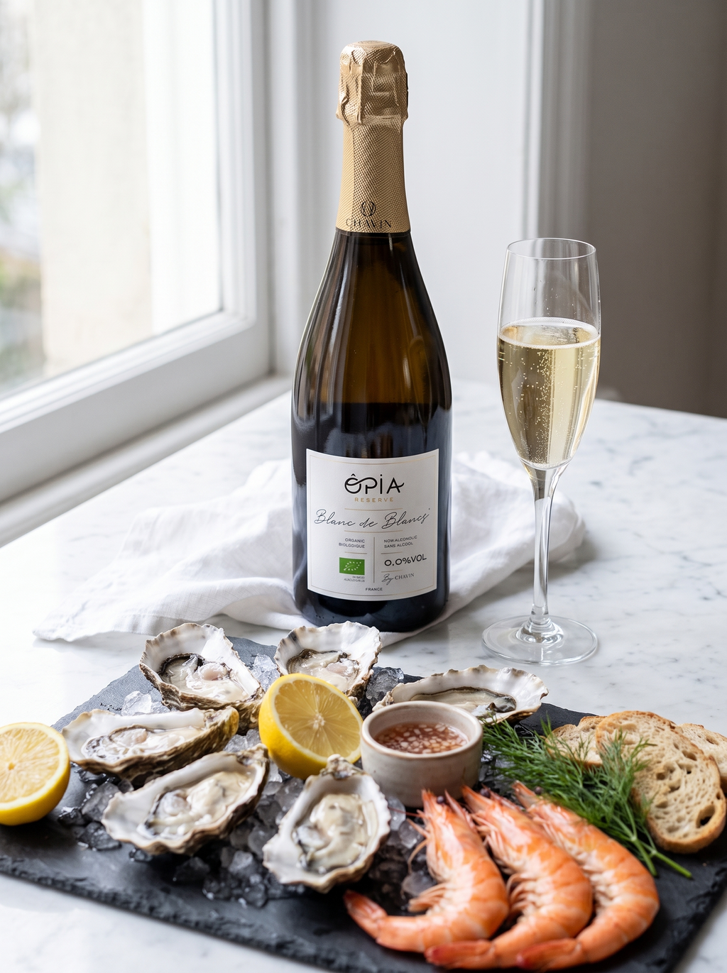 ÔPIA® Blanc de Blancs Organic Alcohol Free Sparkling Wine 0.0% 750ml OPIA