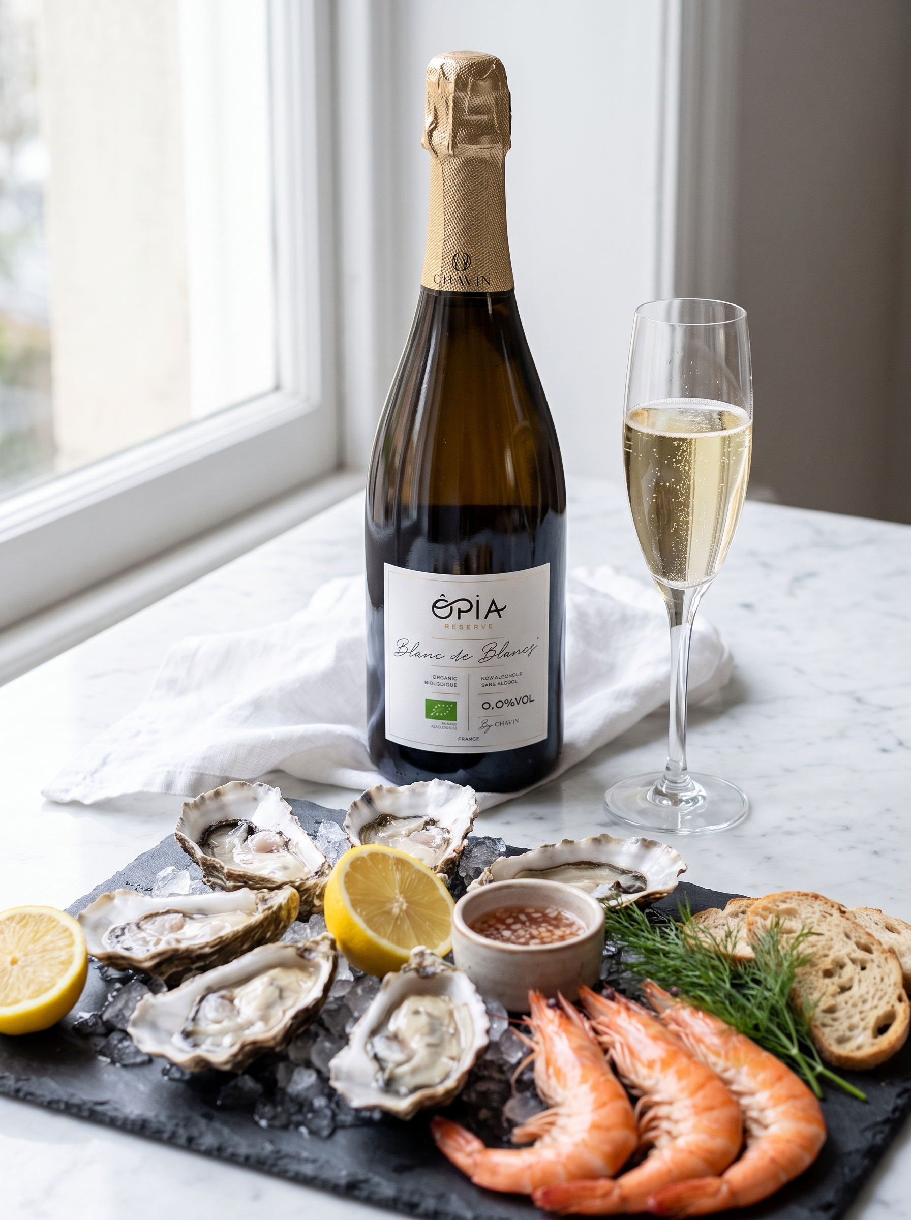 ÔPIA® Blanc de Blancs Organic Alcohol Free Sparkling Wine 0.0% 750ml OPIA
