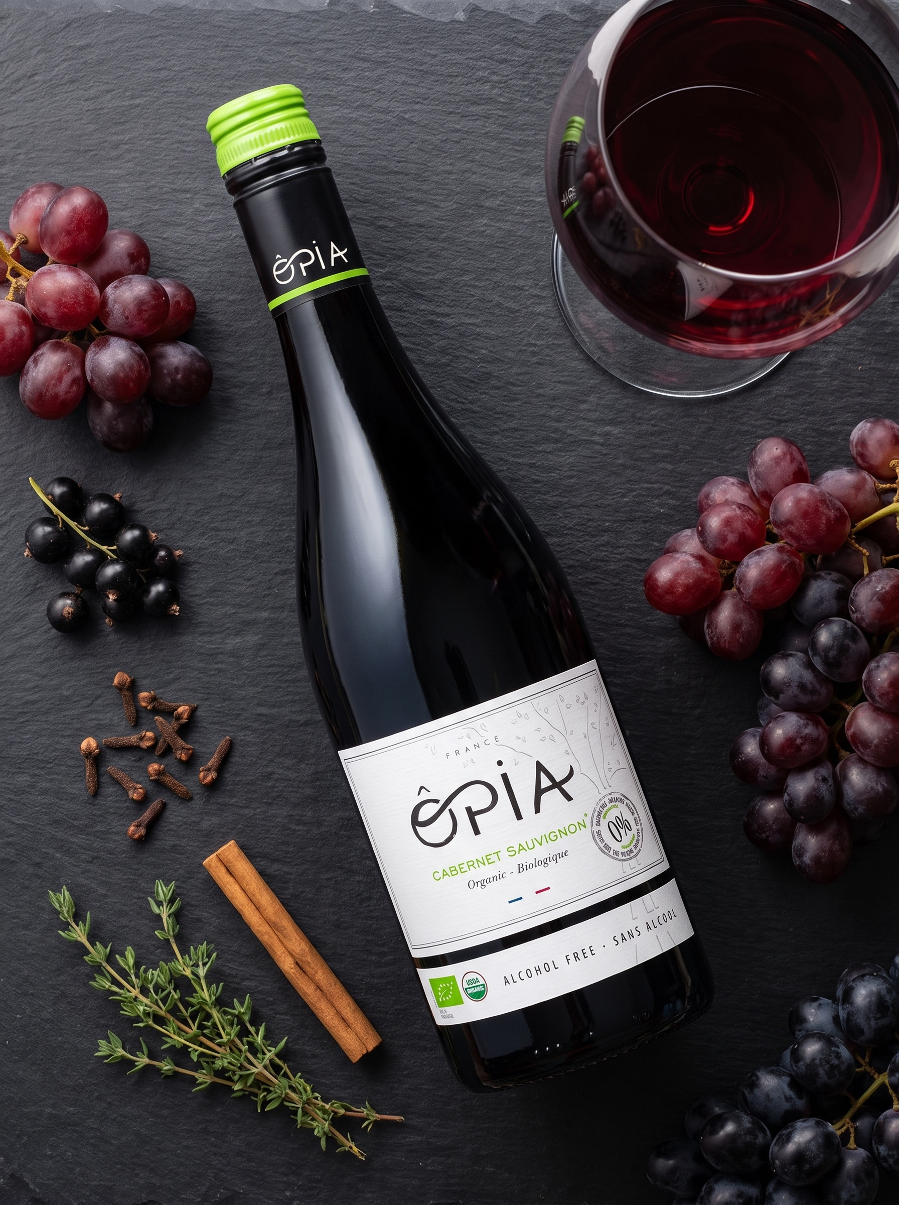 ÔPIA® Cabernet Sauvignon Halal Alcohol Free Red Wine 0.0% 750ml OPIA