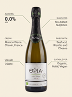 ÔPIA® Sparkling Chardonnay Halal Alcohol Free White Sparkling Wine 0.0% 750ml OPIA