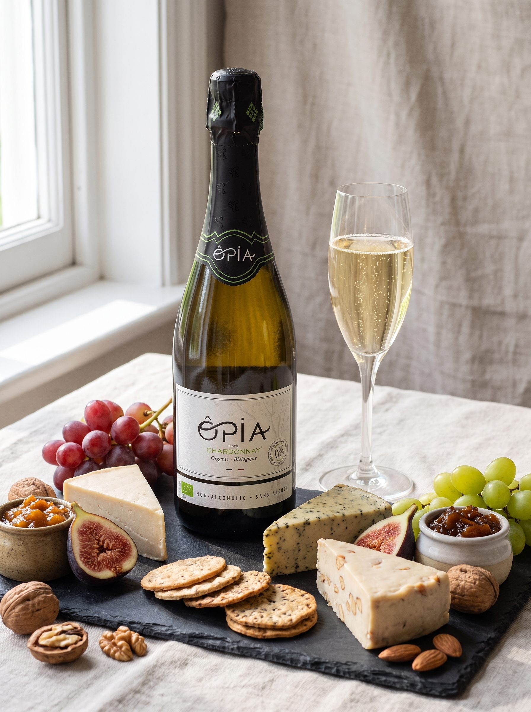 ÔPIA® Sparkling Chardonnay Halal Alcohol Free White Sparkling Wine 0.0% 750ml OPIA