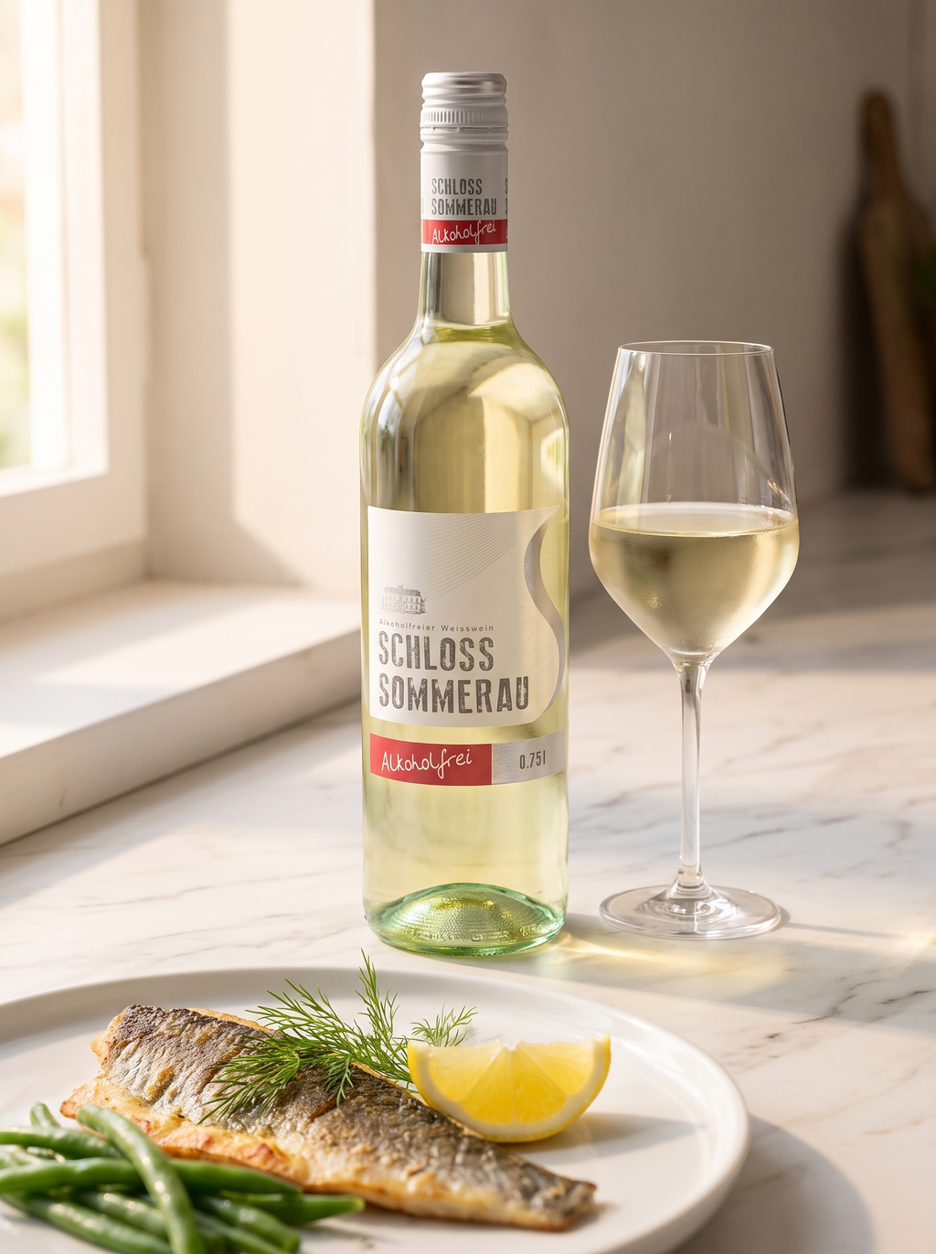 Schloss Sommerau Alcoholfrei Alcohol Free White Wine 750ml Schloss Sommerau