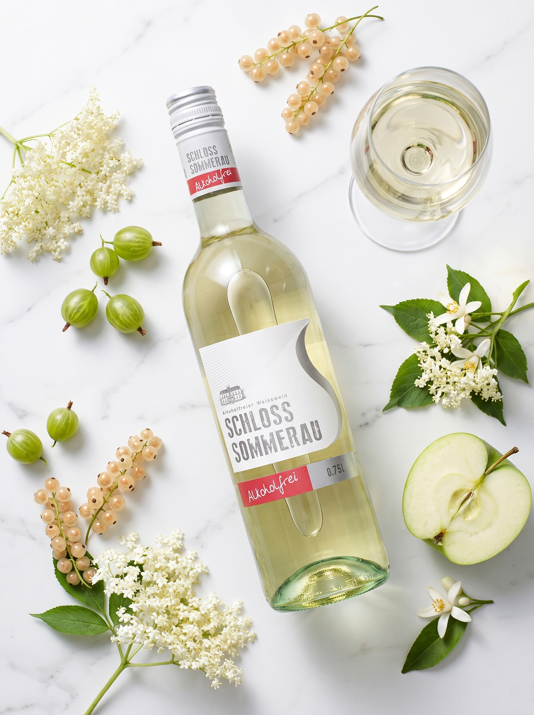 Schloss Sommerau Alcoholfrei Alcohol Free White Wine 750ml Schloss Sommerau