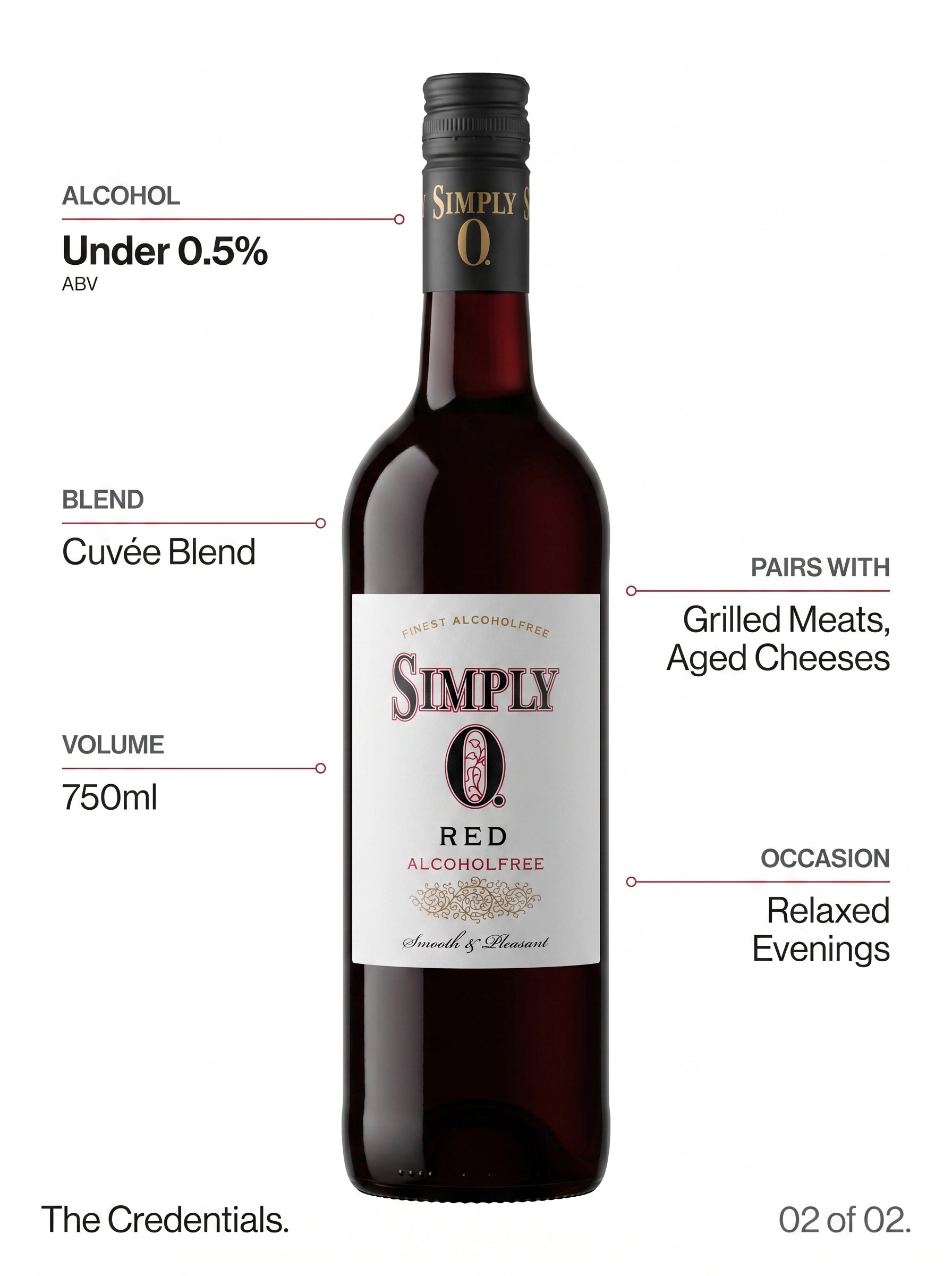 Simply 0 Alcohol Free Red Wine 750ml Simply 0