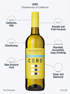Cero Chardonnay Alcohol Free White Wine 0.0% 750ml Cero