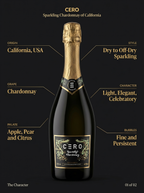 Cero Sparkling Chardonnay Alcohol Free White Sparkling Wine 0.0% 750ml Cero