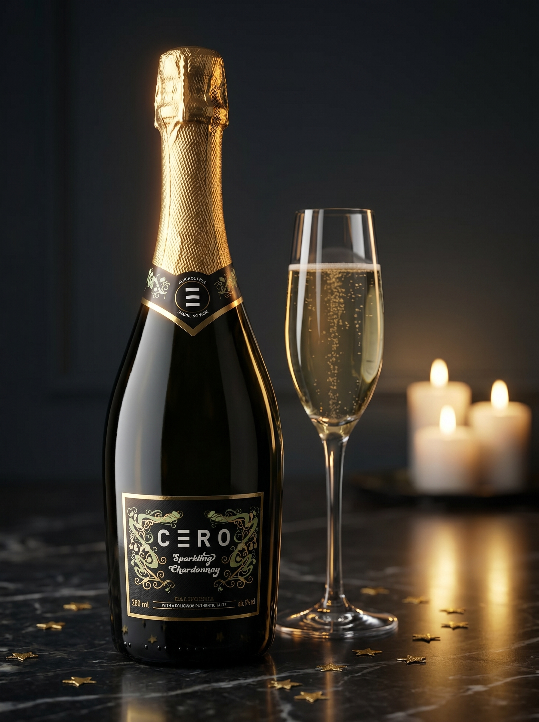 Cero Sparkling Chardonnay Alcohol Free White Sparkling Wine 0.0% 750ml Cero