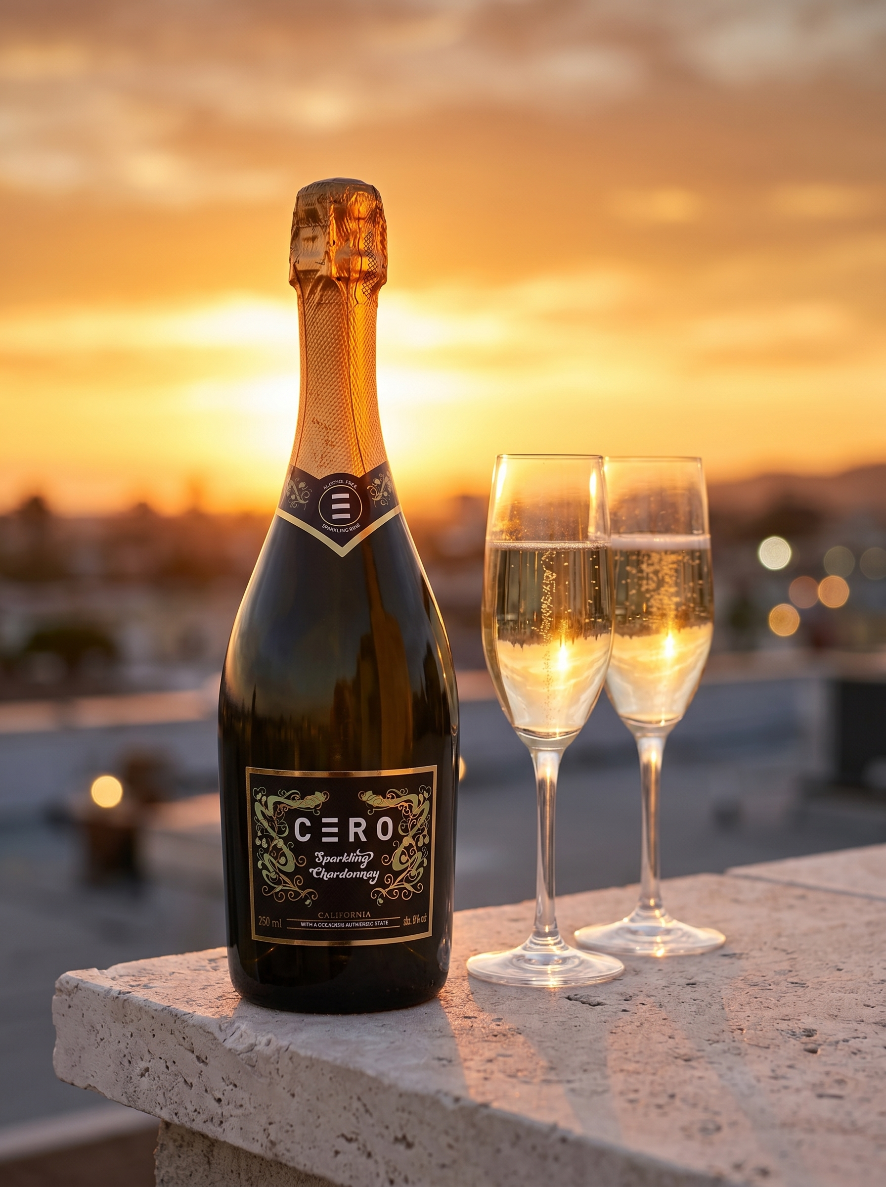 Cero Sparkling Chardonnay Alcohol Free White Sparkling Wine 0.0% 750ml Cero