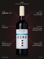 Cero Zinfandel Alcohol Free Red Wine 0.0% 750ml Cero