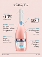 Cin&Cin FREE Sparkling Rosé Alcohol Free Sparkling Wine 0.0% 750ml Cin&Cin