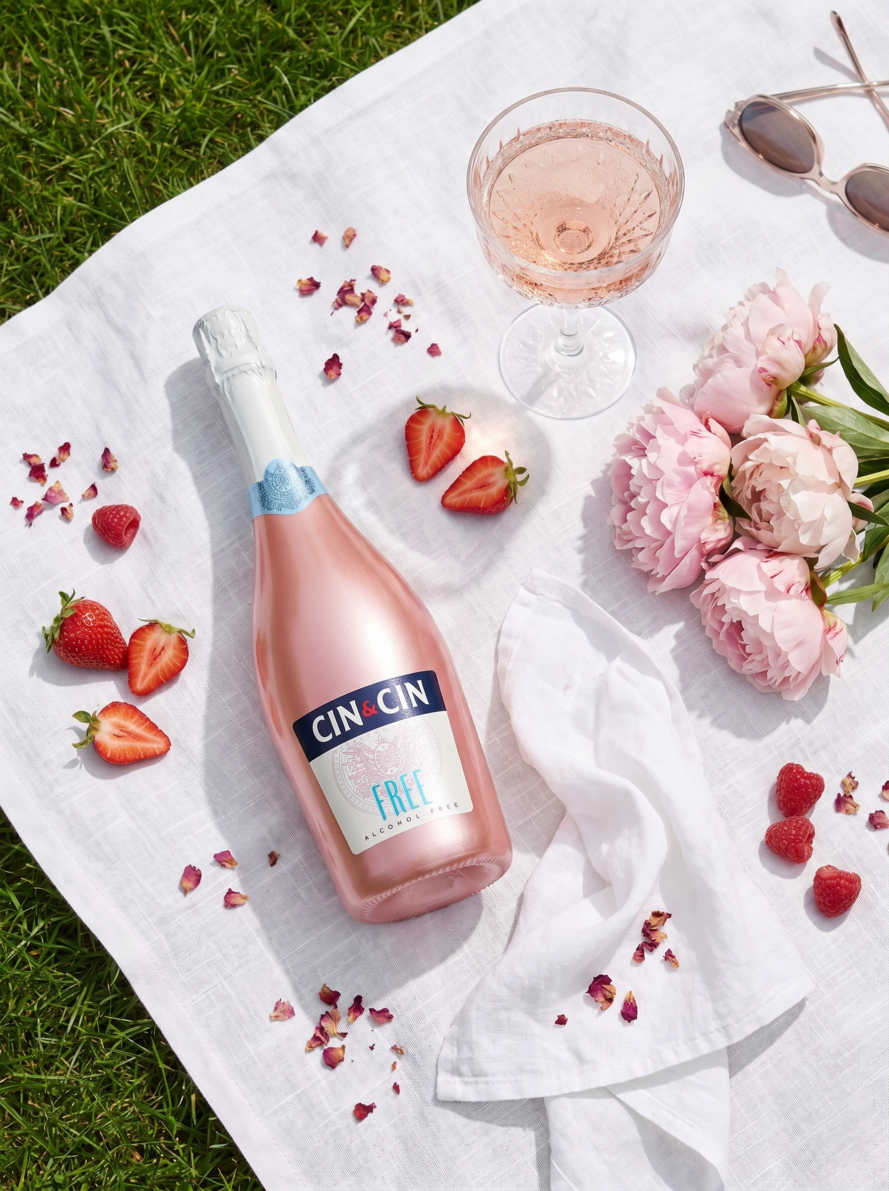 Cin&Cin FREE Sparkling Rosé Alcohol Free Sparkling Wine 0.0% 750ml Cin&Cin